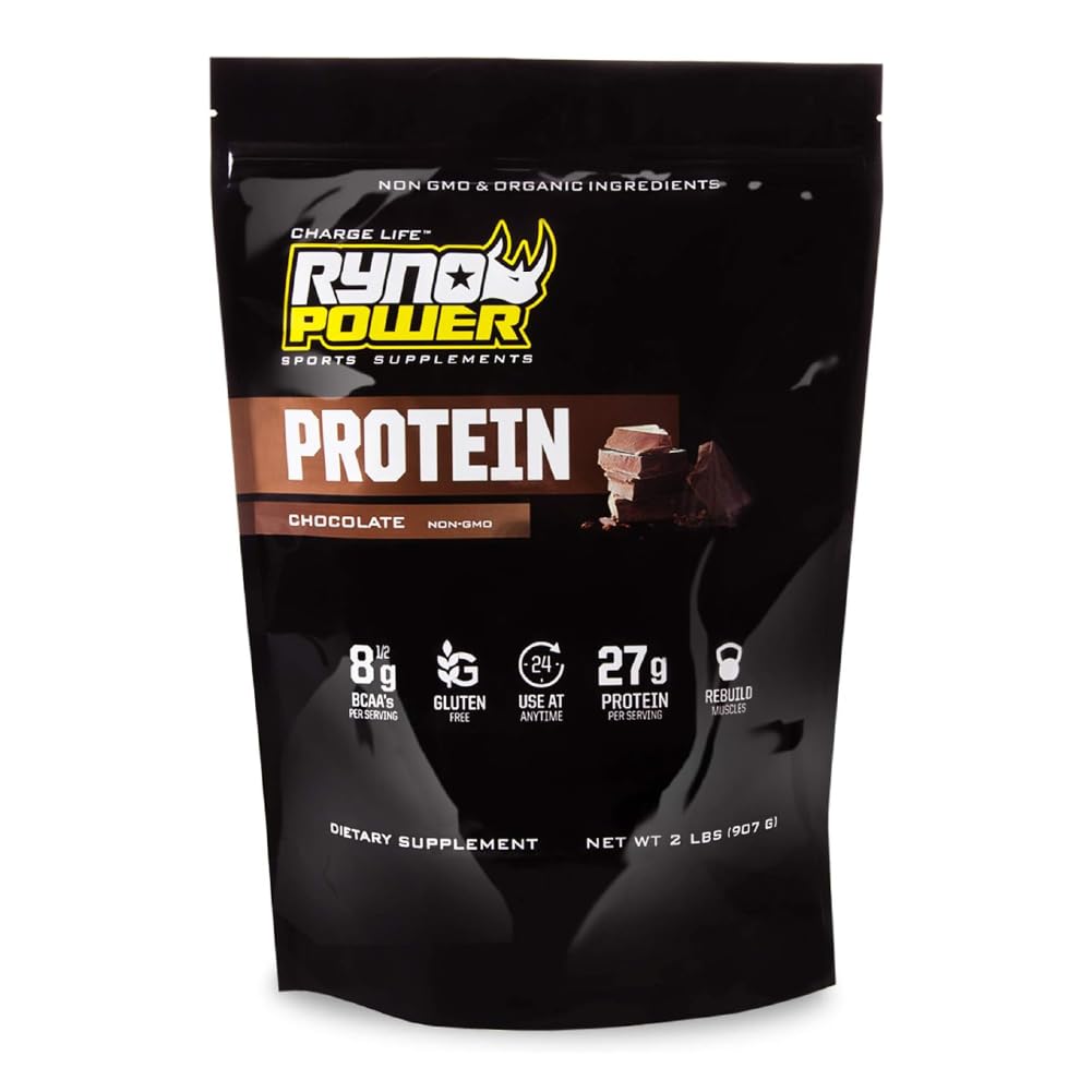 Ryno Power All Natural Whey Protein Powder, Chocolate, 32 Servings