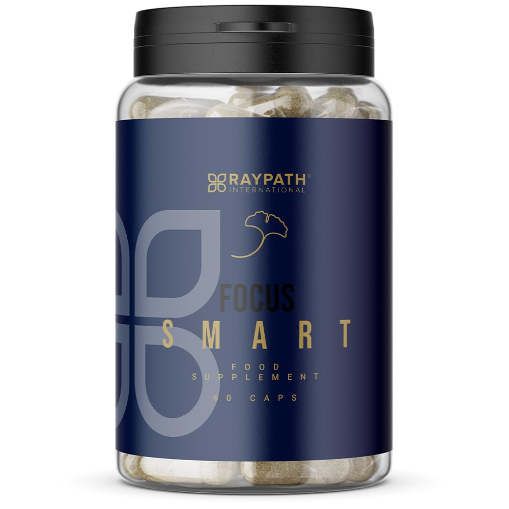 RAYPATH INTERNATIONAL Focus Smart Natural Brain & Memory Support Supplement 60 Capsules
