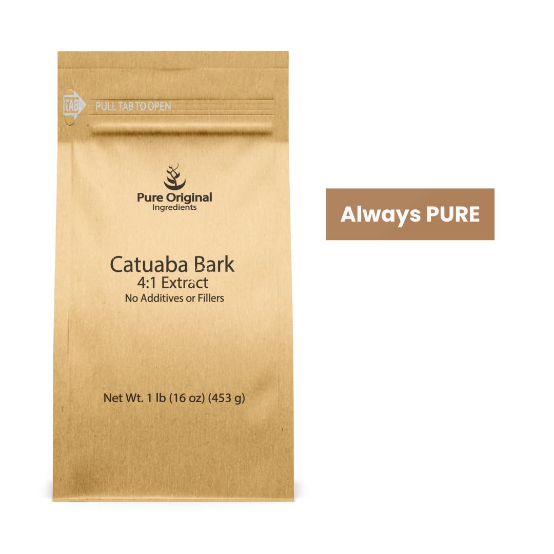 PURE ORIGINAL INGREDIENTS Catuaba Bark 4:1 Extract Powder, 16 Ounces