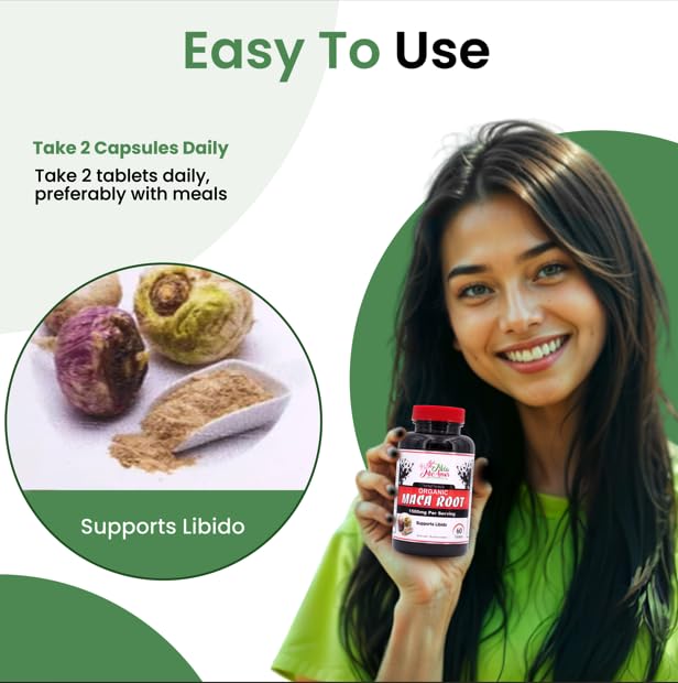 Mila Miamor Organic Maca Root Extract 1500 mg Tablets 60 Count
