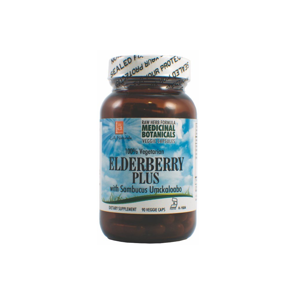 L A NATURALS Elderberry Plus Raw Formula 90 Veg Capsules