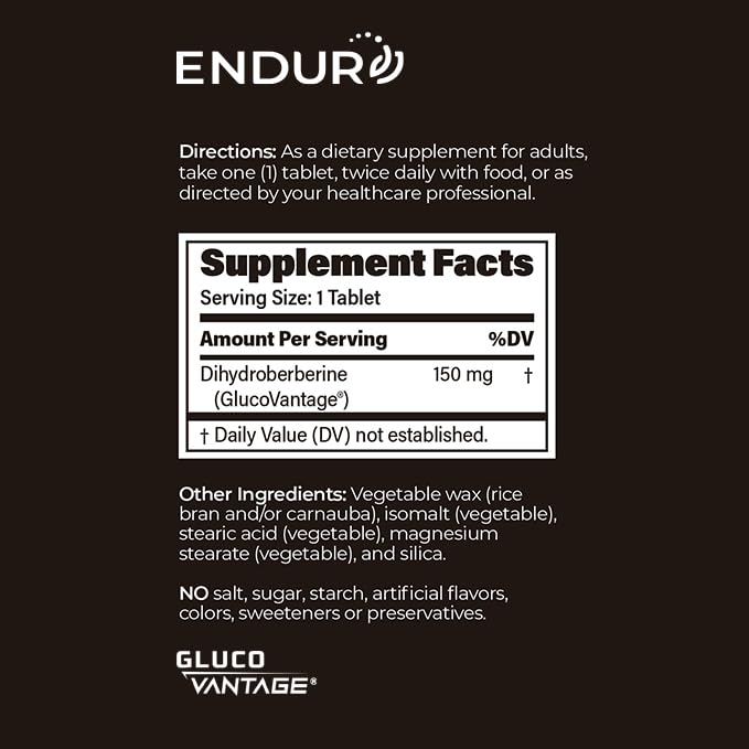 Endurance Products Endur Dihydroberberine SR 180 Tablets