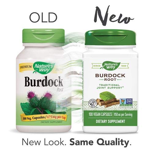 Nature's Way Burdock Root 475 mg per capsule, 200 Capsules