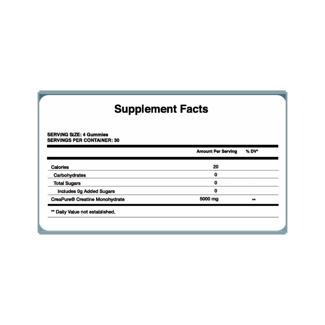 Zenos Health CreaZen Creatine Monohydrate Gummies 120 Count