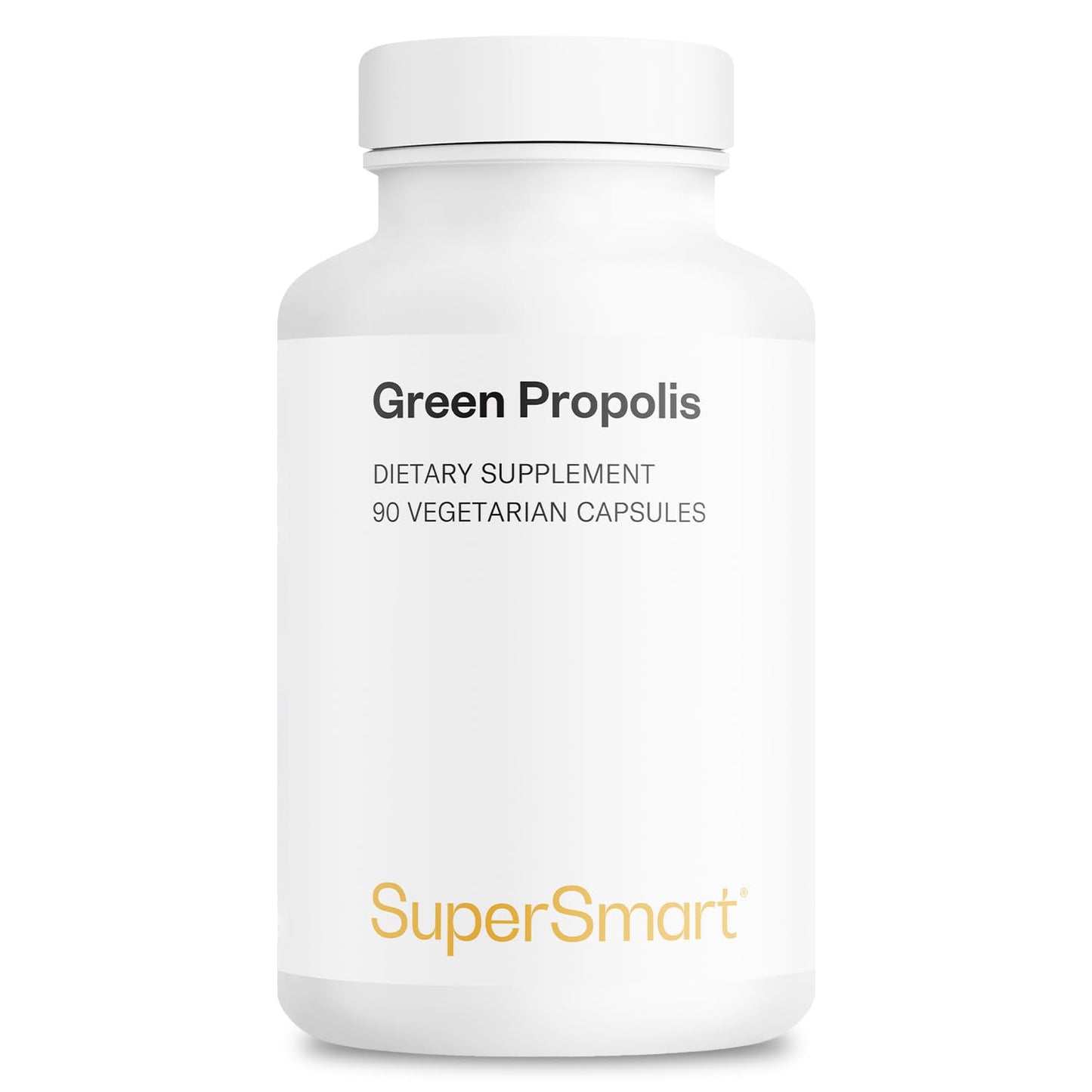 Supersmart Green Propolis Supplement 1200mg per Day (Patented) Natural Green Propolis Extract Brazil 90 Vegetarian Capsules