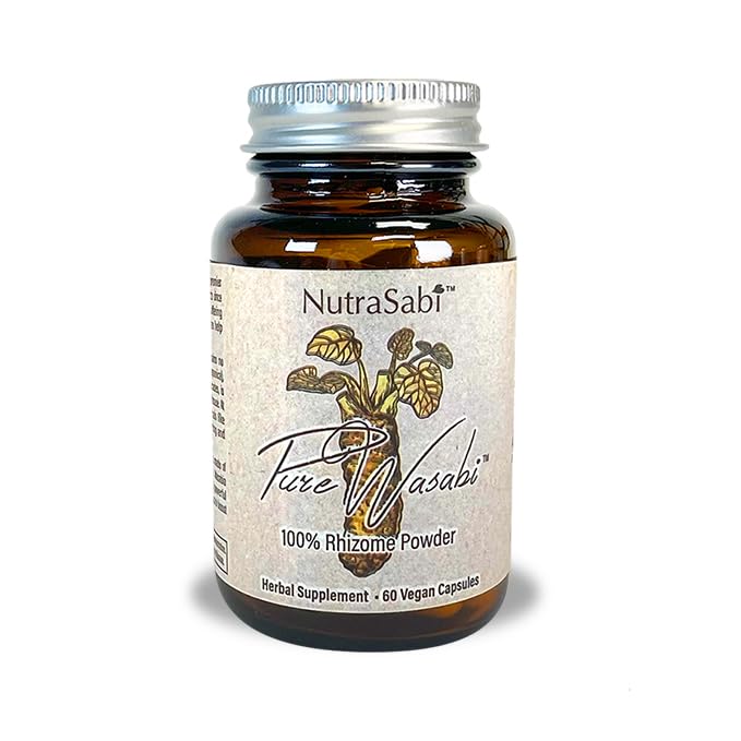 NutraSabi PureSabi Wasabi Rhizome Powder Capsule, 360 Capsules