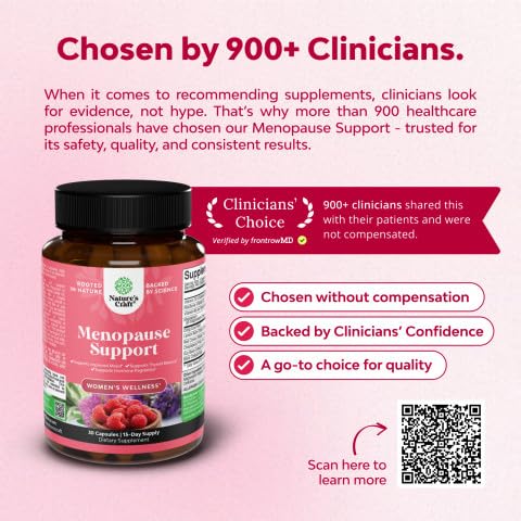 Natures Craft Complete Herbal Menopause Supplement Capsules, 30 Count