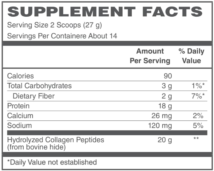 BariatricPal Collagen Peptides Powder (Hydrolyzed Type 1 & 3, Grass Fed) Skin, Hair, Nail & Joint Support Chocolate, 13.33 Ounce