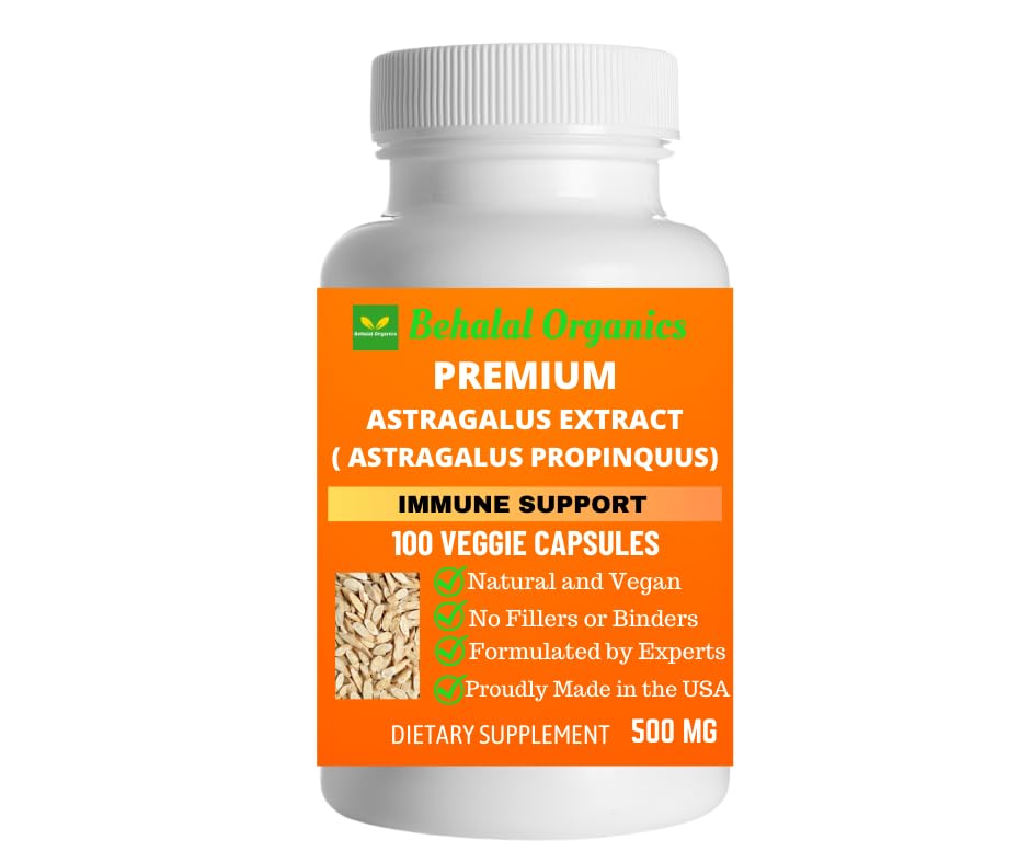 Behalal Organics Astragalus Extract Quick Release Capsule 100 Count