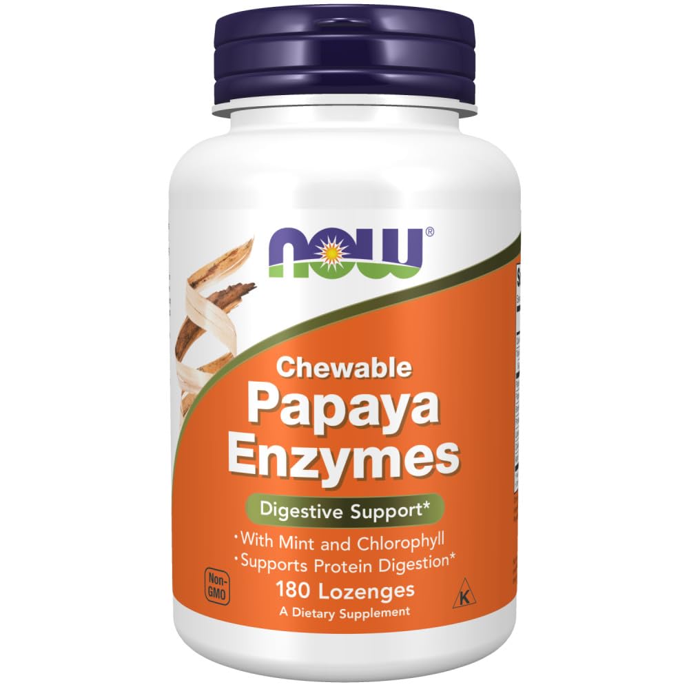 NOW Foods Papaya Enzyme Chewable Lozenge 180 Count