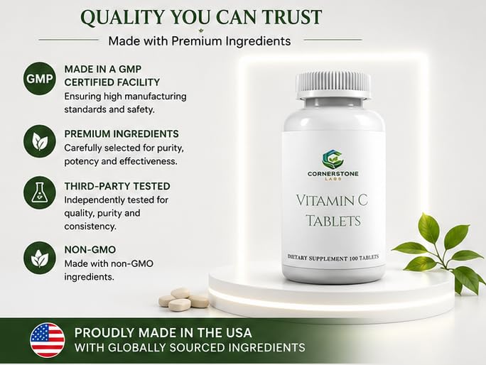 Cornerstone Labs Vitamin C Tablet 100 Count