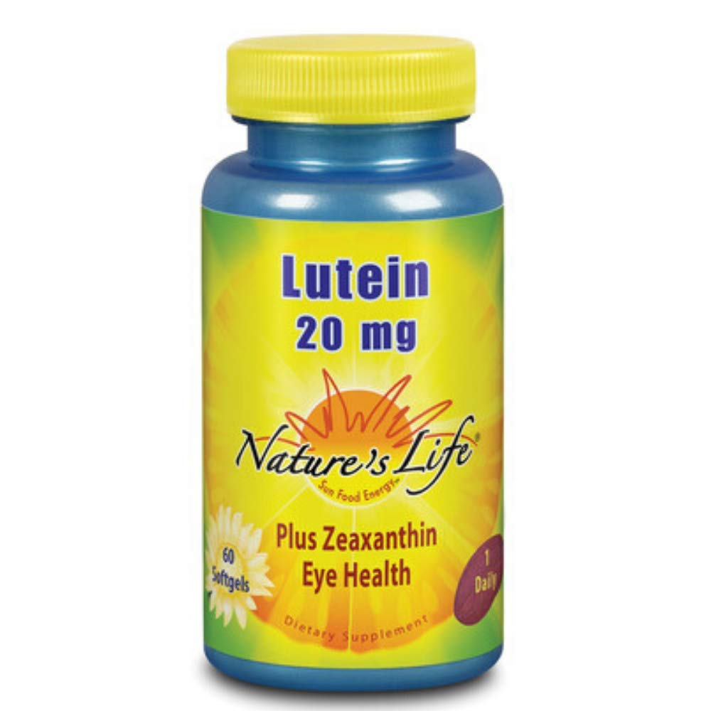 Nature's Life Lutein 20 mg Softgel, 60 Count