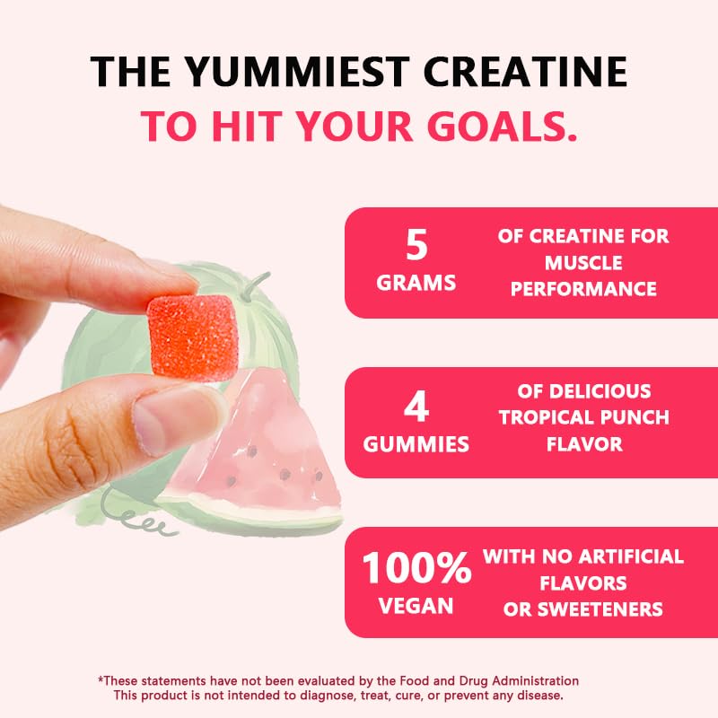 MOSEA ELEMENTS Creatine Monohydrate Gummies, 120 Count