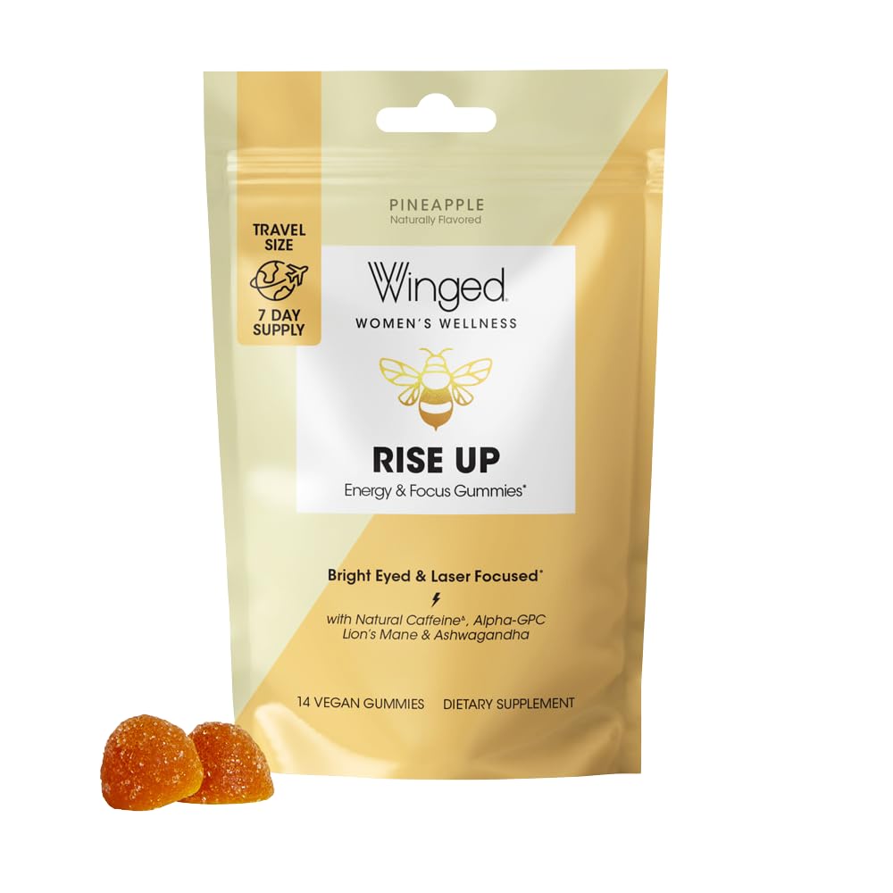 Winged Wellness Rise Up Gummies I B12 for Energy 14 Count