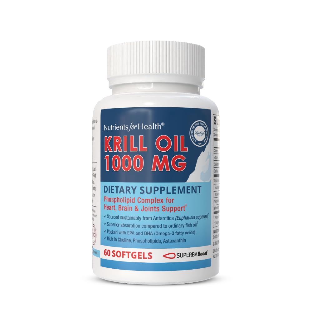 Rawleigh Superba Boost Antarctic Krill Oil 1000mg Softgel, 60 Count