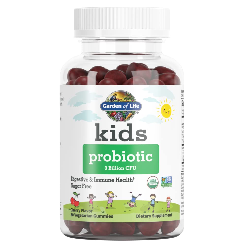 Garden of Life Organic Kids Fruit Chew Gummy Vitamins & Cherry Probiotic Gummies, 150 Gummies