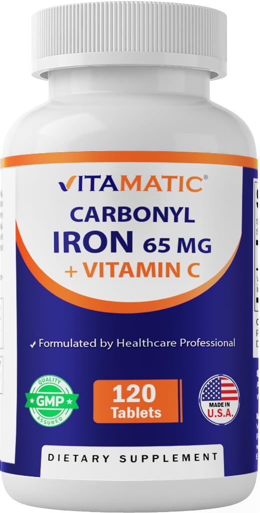 Vitamatic Carbonyl Iron 65 mg with Vitamin C Tablet, 120 Tablets