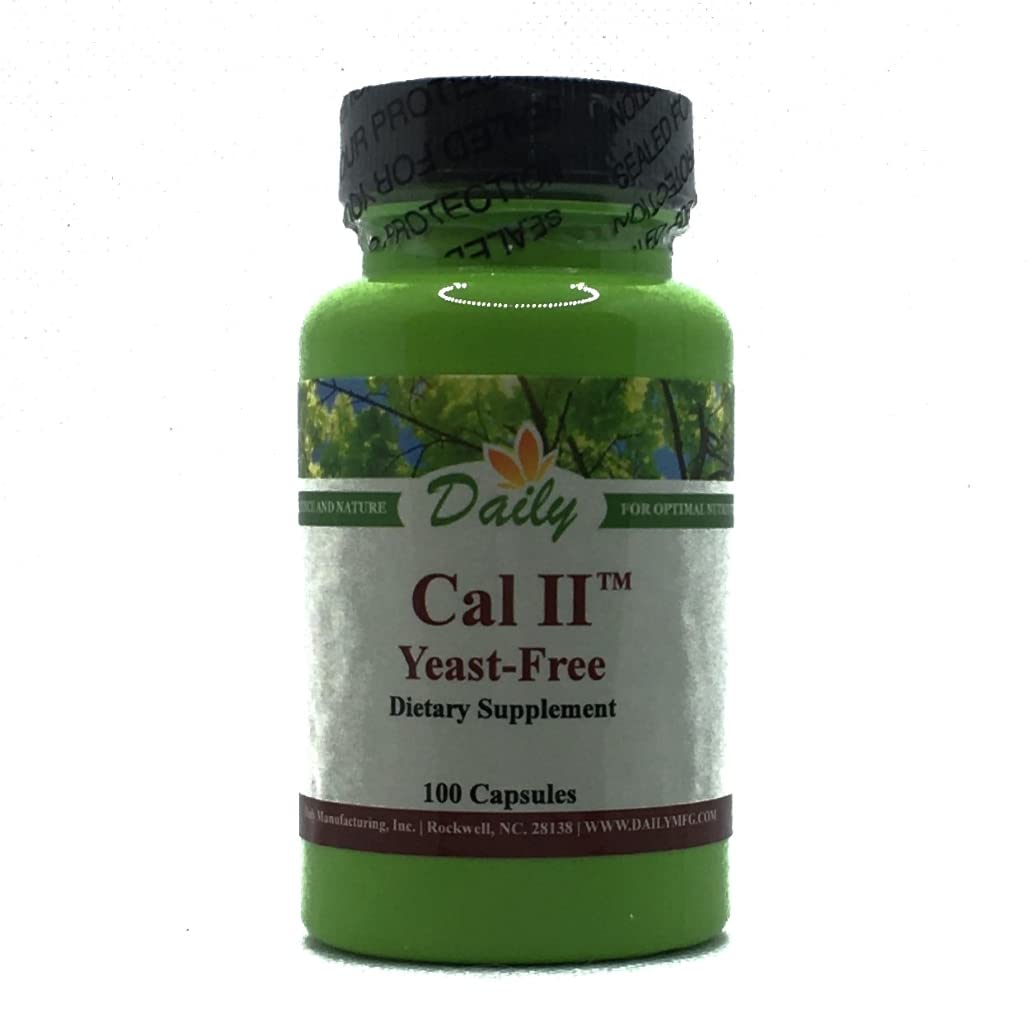 Daily Manufacturing Cal-II Yeast-Free Calcium Carbonate & Hydroxide Capsules 100 Count