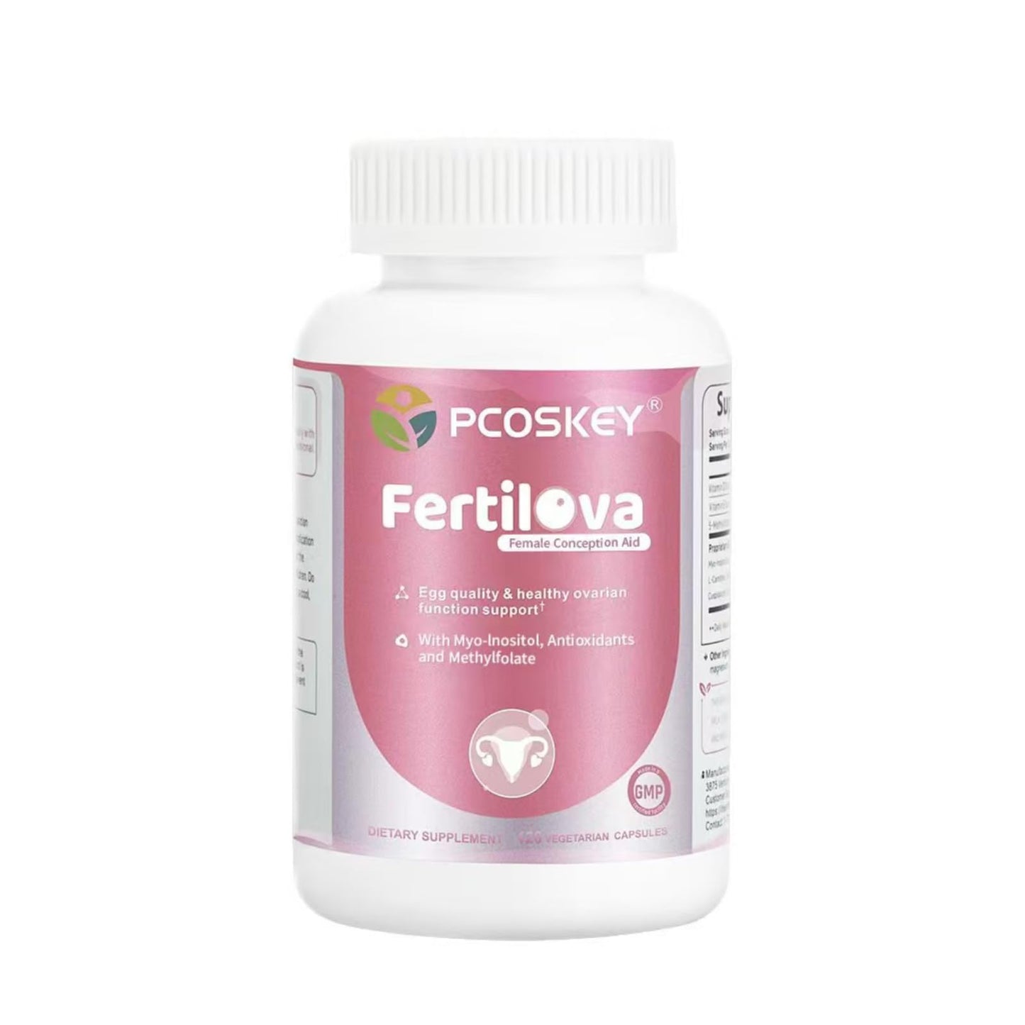 pcoskey Fertilova Women’s Reproductive Health Support Supplement – Myo-Inositol, Methylfolate, CoQ10 & Antioxidants – Cellular Health & Energy Support Capsule 120