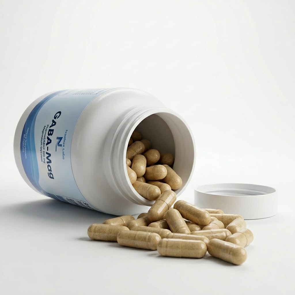 Nashua Labs GABA-Mag GABA Supplement 250 mg with Magnesium Glycinate, 60 Capsules