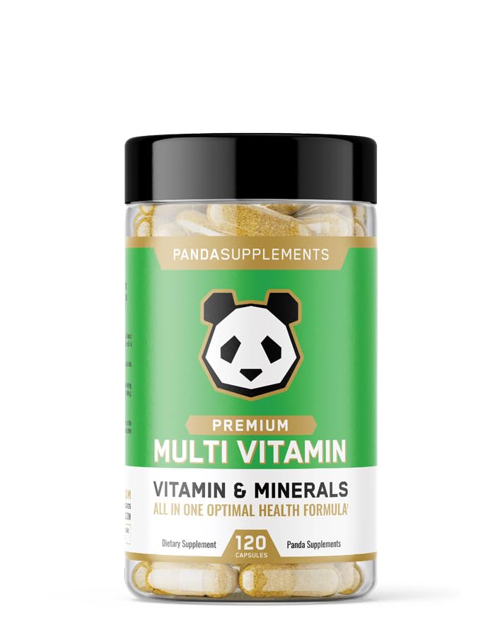 Underground Bio Labs Panda Supplements Premium Multi Vitamin: All in One Optimal Health Formula 120 Capsules