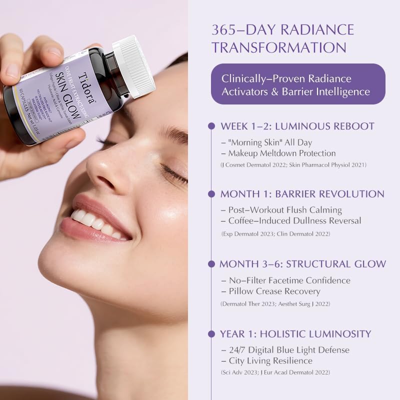 Tídora Collagen Peptides Supplement Glowing Skin 60 Capsules