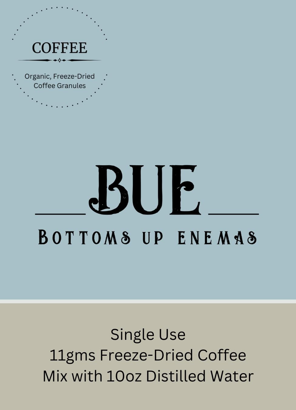 Bottoms Up Enemas Freeze-Dried Coffee Powder, 1