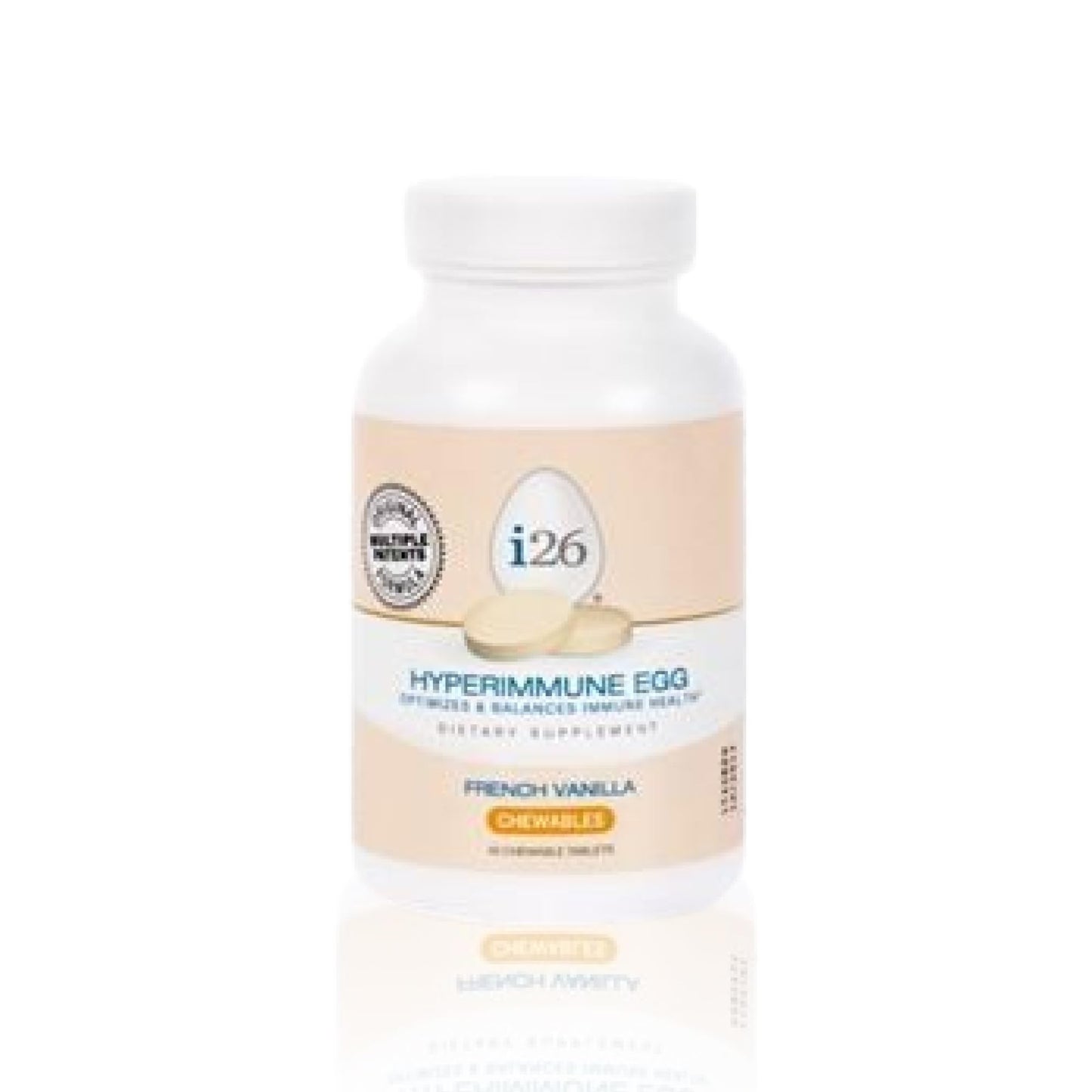 Youngevity i26 Hyperimmune Egg IgY Max French Vanilla Chewable 45 Count