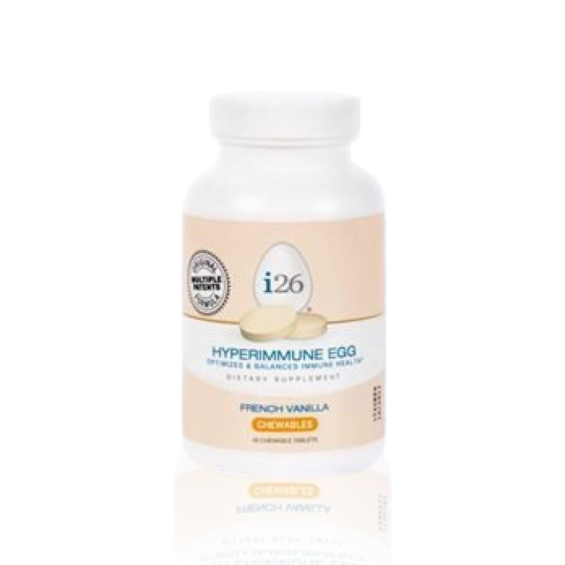 Youngevity i26 Hyperimmune Egg IgY Max French Vanilla Chewable 45 Count