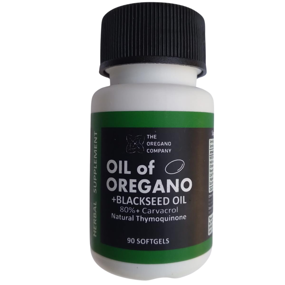 THE OREGANO COMPANY Wild Oil of Oregano with Black Seed Oil Softgels 90 Count