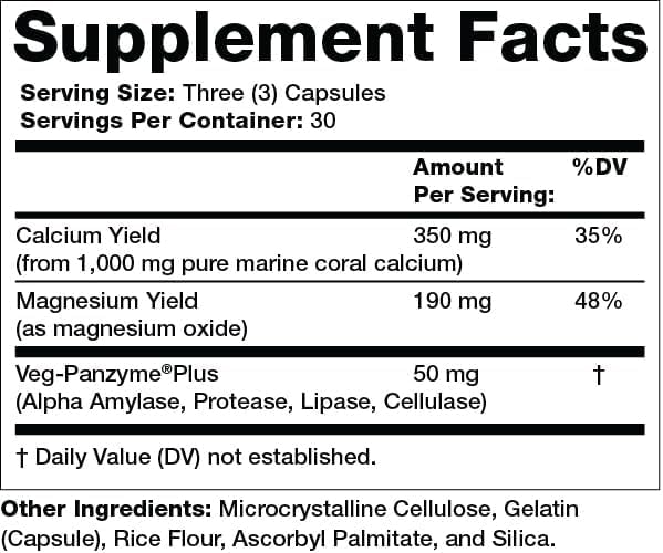 Olympian Labs Coral Calcium 1000mg Concentrate Capsules, 90 Capsules