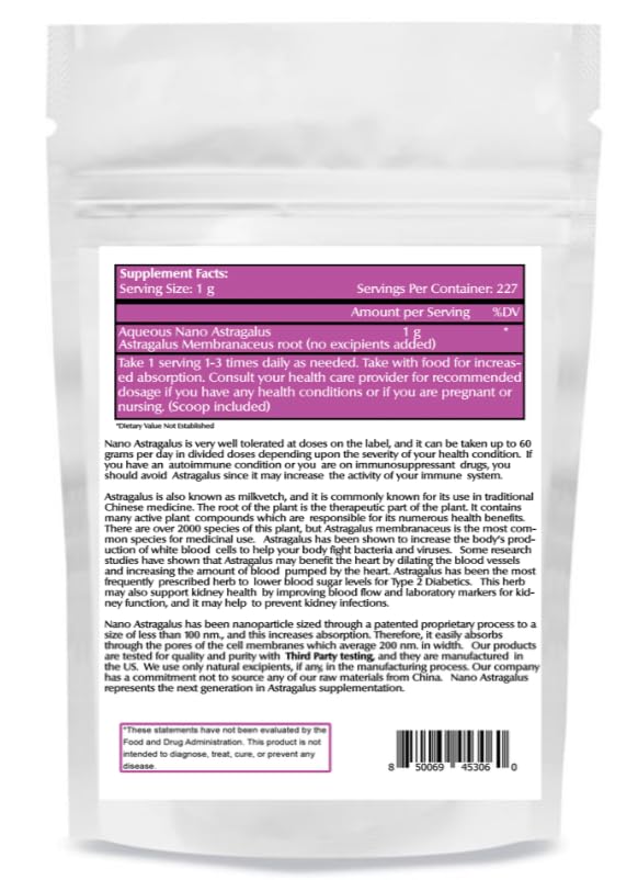 One Planet Nutrition Nano Astragalus Powder 8 oz