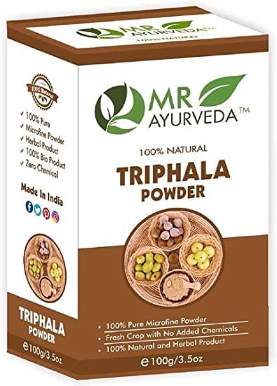 Metrol MR Ayurveda 100% Herbal Triphala Powder, 3.5274 oz