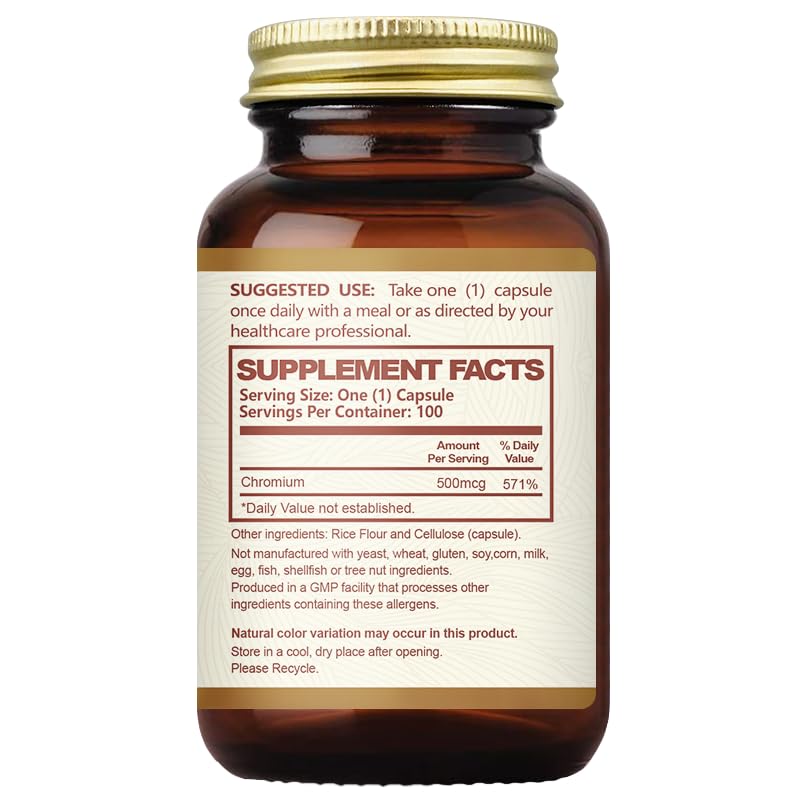 oppuland Chromium Picolinate 500 mcg Capsule, 100 Count