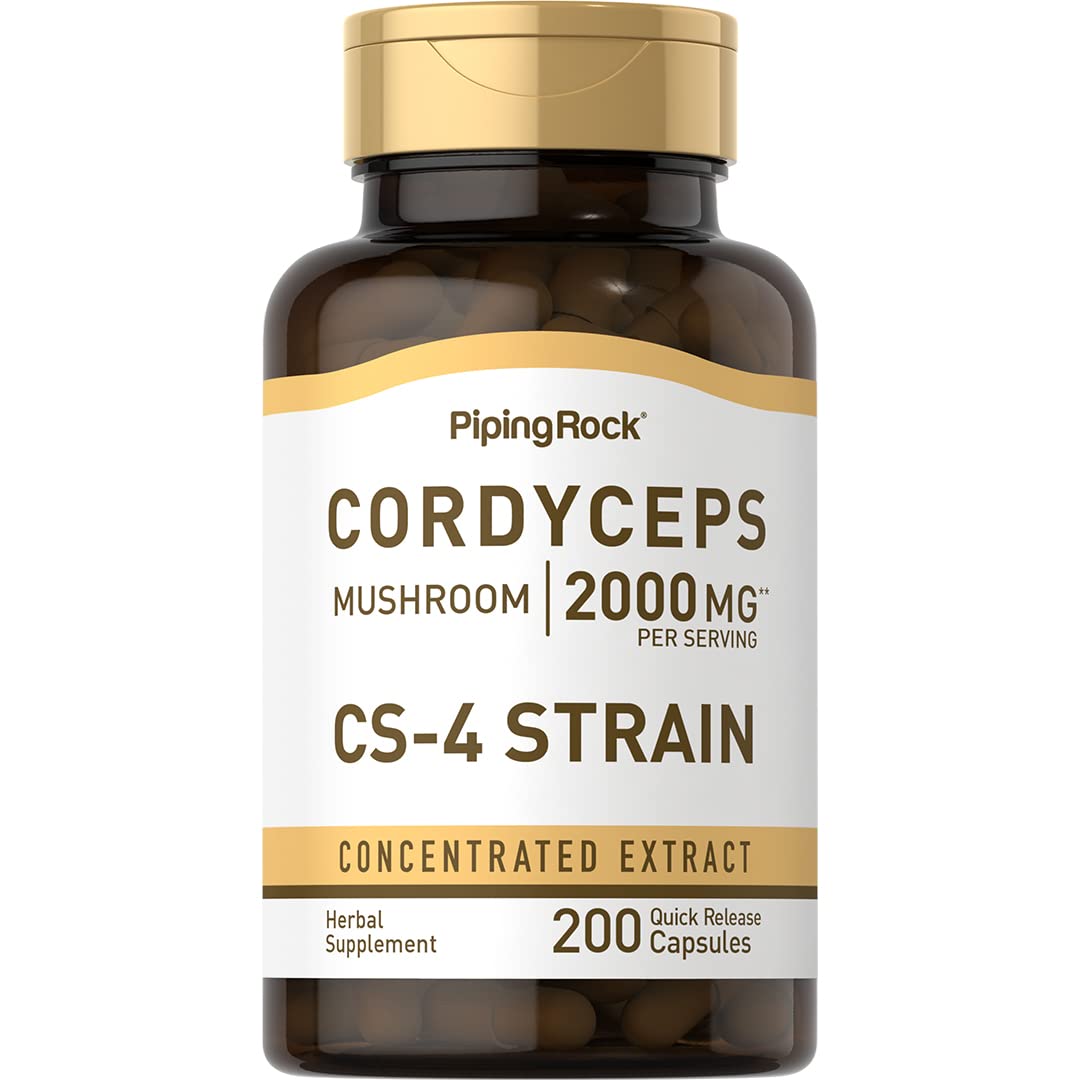 Piping Rock Cordyceps Mushroom Capsules 200 Capsules