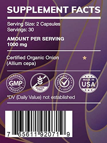 HerbEra Onion 500 mg Capsules, 60 Count