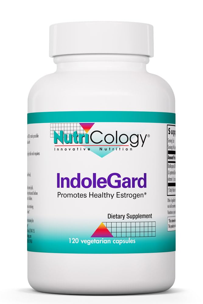 Allergy Research Group Nutricology IndoleGard - BioResponse DIM Diindolylmethane Complex - Estrogen Metabolism Support - Cruciferous Extract, 120 Capsules