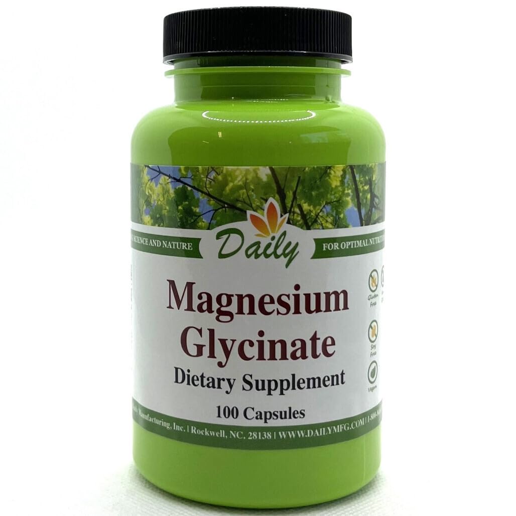 Daily Manufacturing Magnesium Glycinate Capsules 100 Count