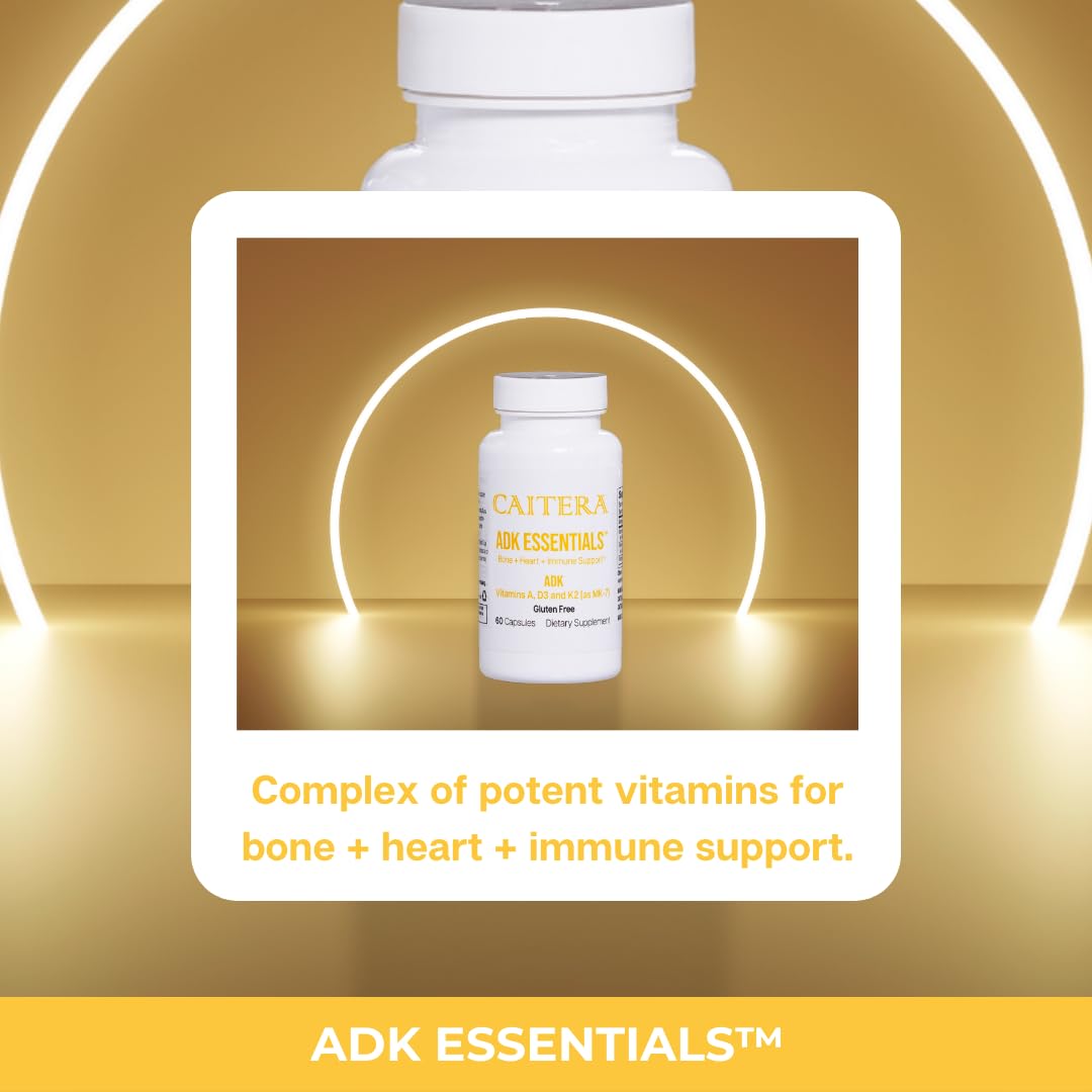 Caitera ADK Essentials Vitamin A, D, K (MK-7) Dietary Supplement 60 Capsules