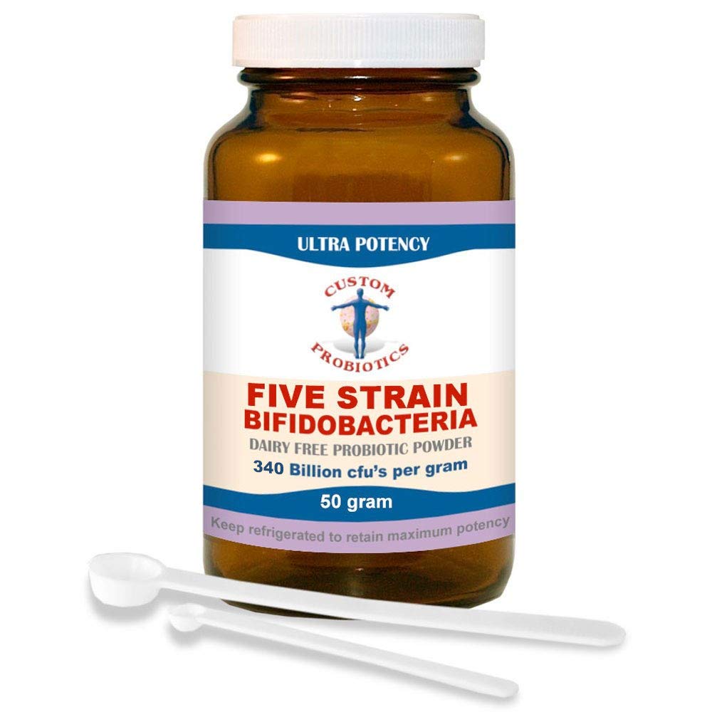 Custom Probiotics Five Strain Bifidobacteria Probiotic Powder 1.76 oz