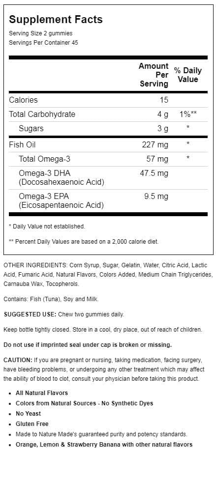 Nature Made Fish Oil Gummies, 90 Gummies