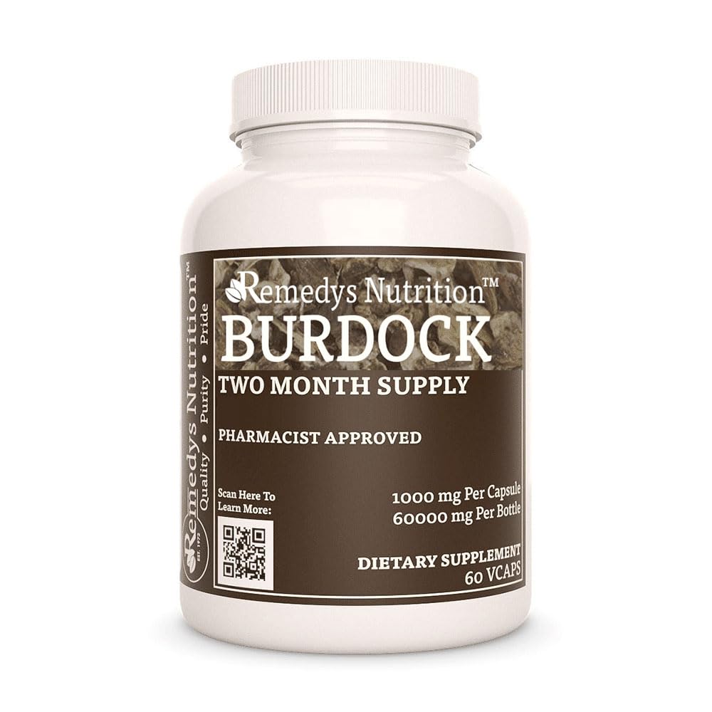 Remedy’s Nutrition Burdock Root 1000 mg Capsule, 60 Count