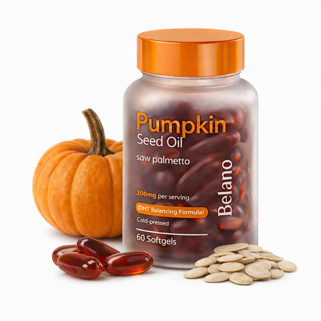BELANO Pumpkin Seed Oil with Saw Palmetto Softgels 60