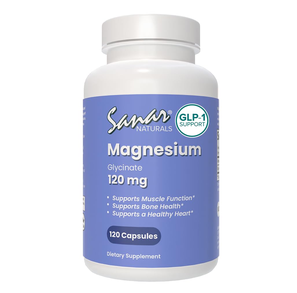 Sanar Naturals Magnesium Glycinate Capsules, 120 Count
