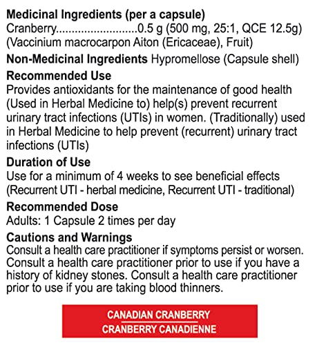 Nutridom Canadian Cranberry 25x, 500mg (12,500mg QCE) Capsules, 1 Count