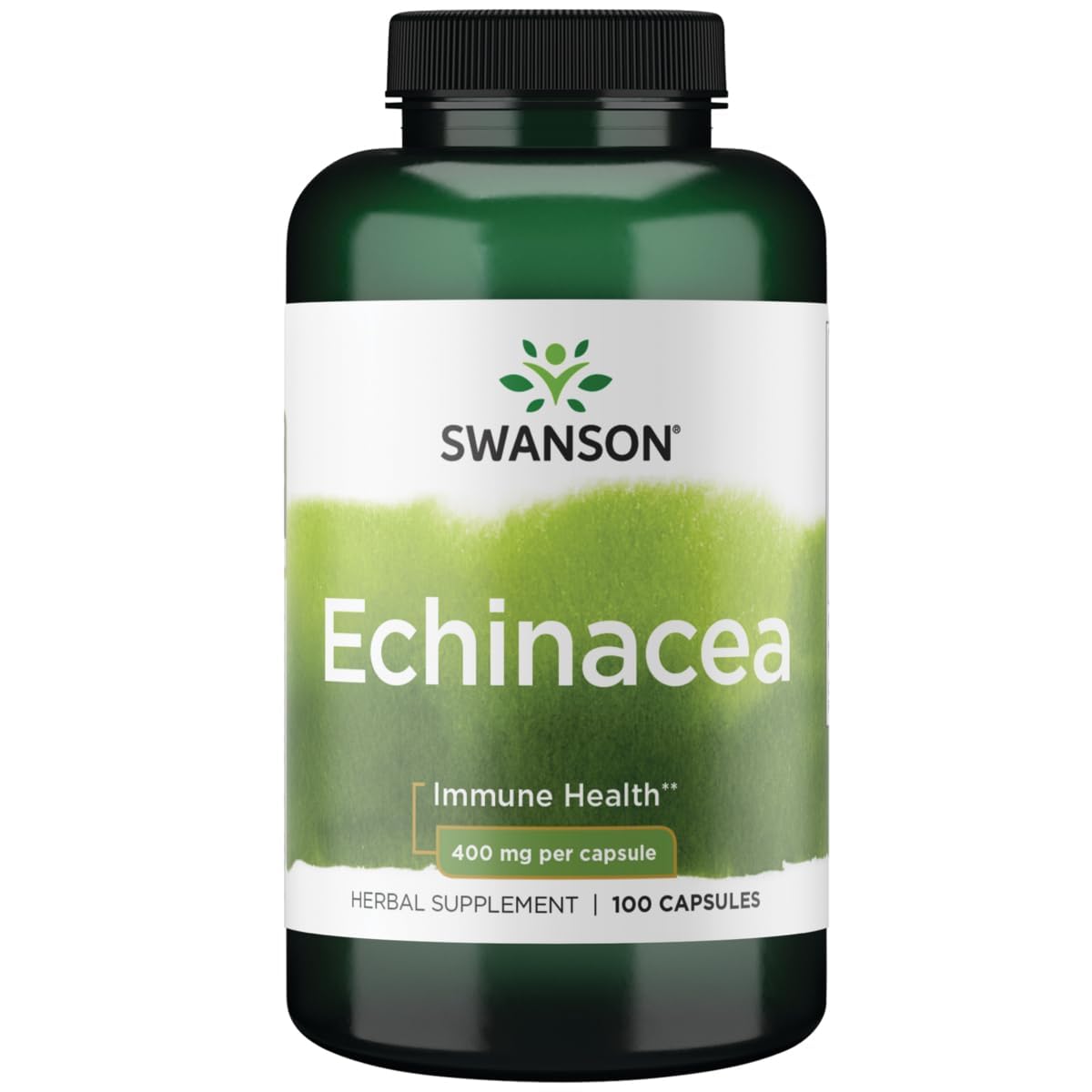 Swanson Echinacea 400 Milligrams Vegan Capsules 100 Count