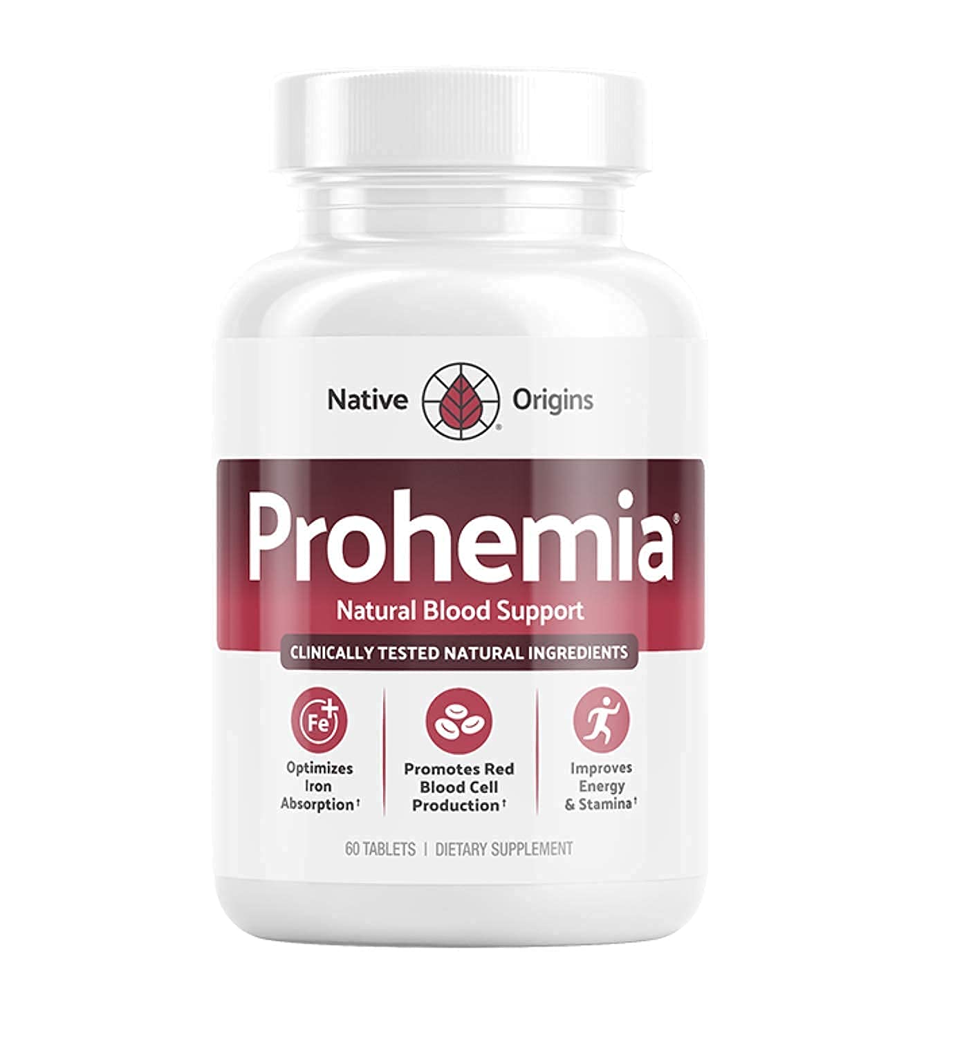 Prohemia Natural Blood Builder Iron Supplement Tablet 60 Count