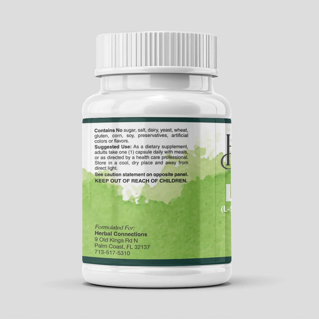 Herbal Connections L-5-HTP 100mg Capsules with Vitamin B6 and C, 30 Count