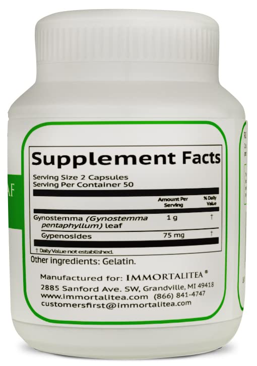 Immortalitea Gynostemma Capsules 100 Count