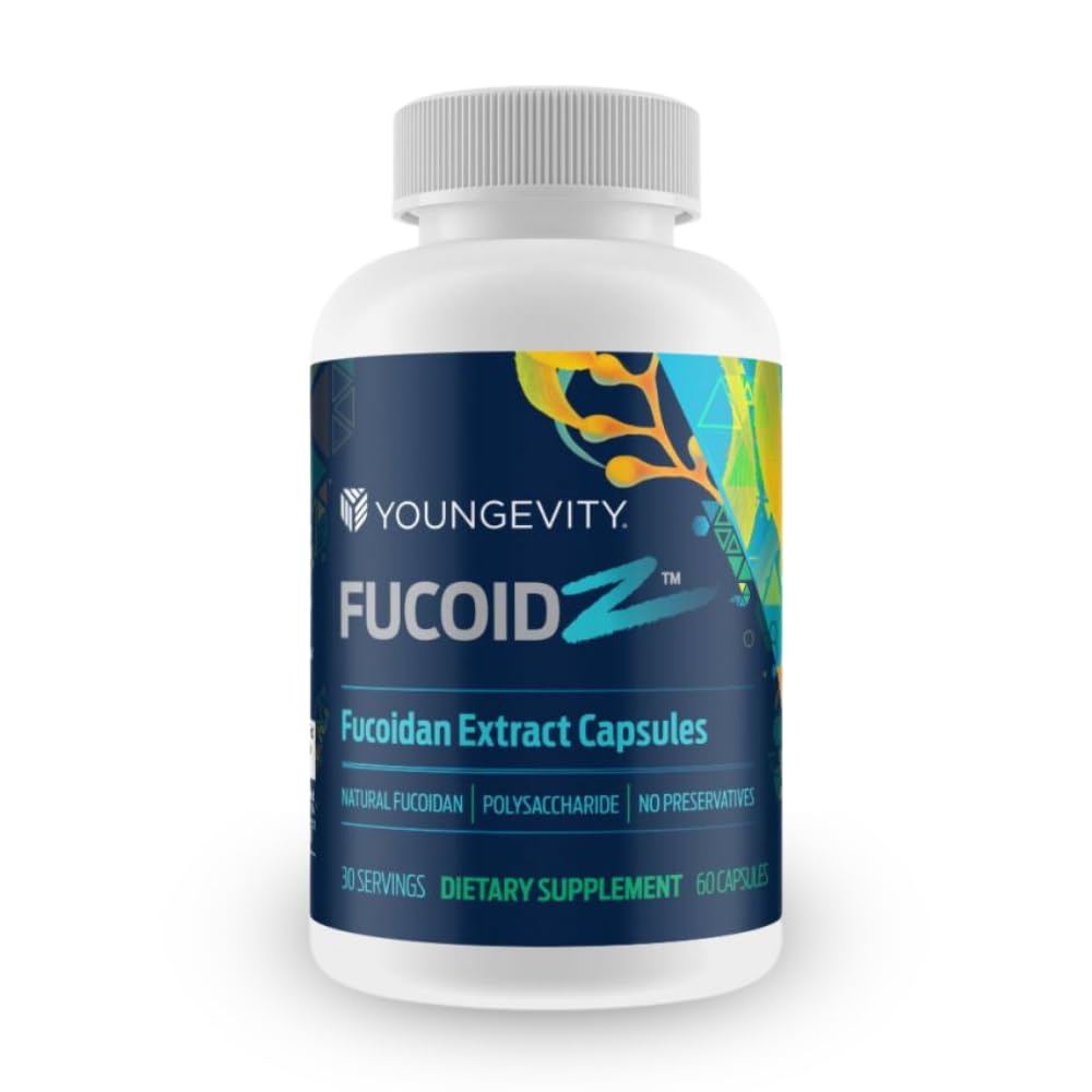 Youngevity FucoidZ Pure Organic Maritech Fucoidan Extract & Cofactors (Vitamin C, Zinc, Elderberry + Botanical Blend) Immune Support Super Antioxidant 60 Capsules